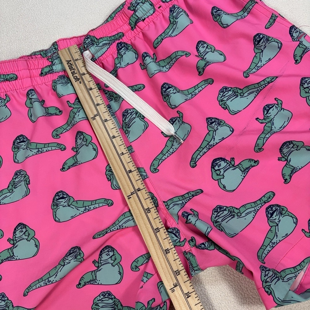Chubbies Jabba The Hutt Swim Trunks Mens XL Pink Mesh Lined Drawstring Star Wars - Picture 11 of 16